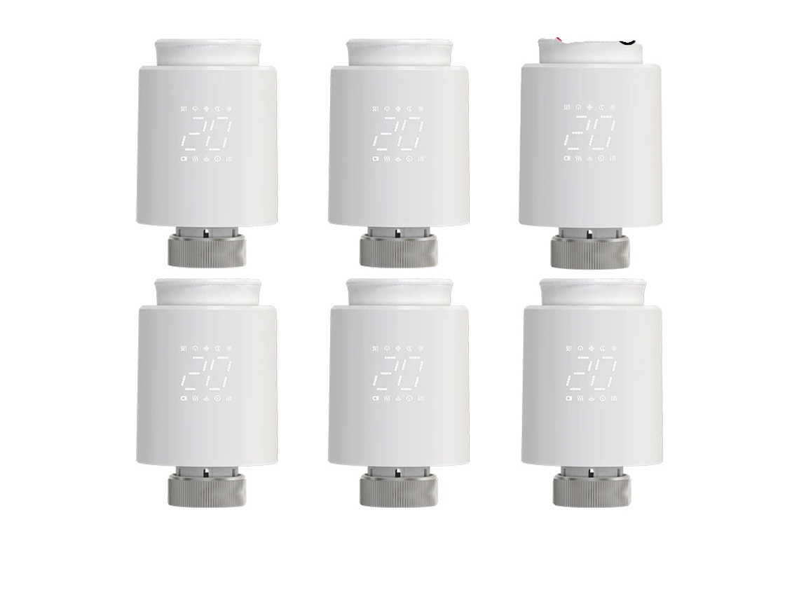 Termostato De Radiador, Controle Inteligente, Compatível Com Assistente De Voz, 6pcs