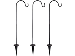 Conjunto De 6 Ganchos Ferro Jardim, Suporte Resistente Luzes Externas E Plantas Suspensas, Acessórios Multiuso