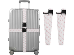 Conjunto De 2 Lindas Alças Bagagem Com Estampa Unicórnio Rosa Para Malas, Alças De Viagem, Acessórios Para Cintos