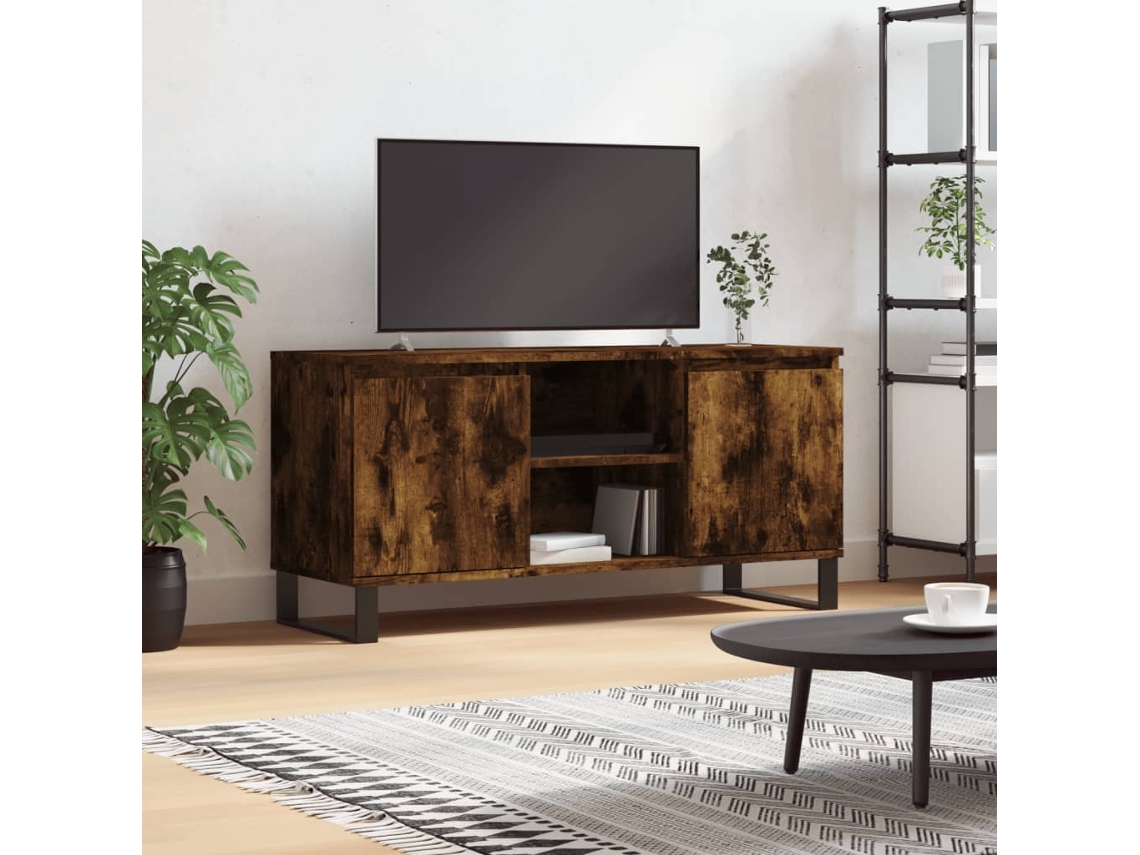 Vidaxl Móvel de Tv 104x35x50 Cm Derivados de Madeira Carvalho Fumado