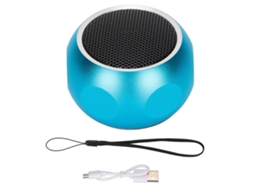 Mini Alto-falante Bluetooth Portátil Fofo Pequeno Sem Fio Com Cordão Para Chuveiro Bicicleta Carro Viagem Azul