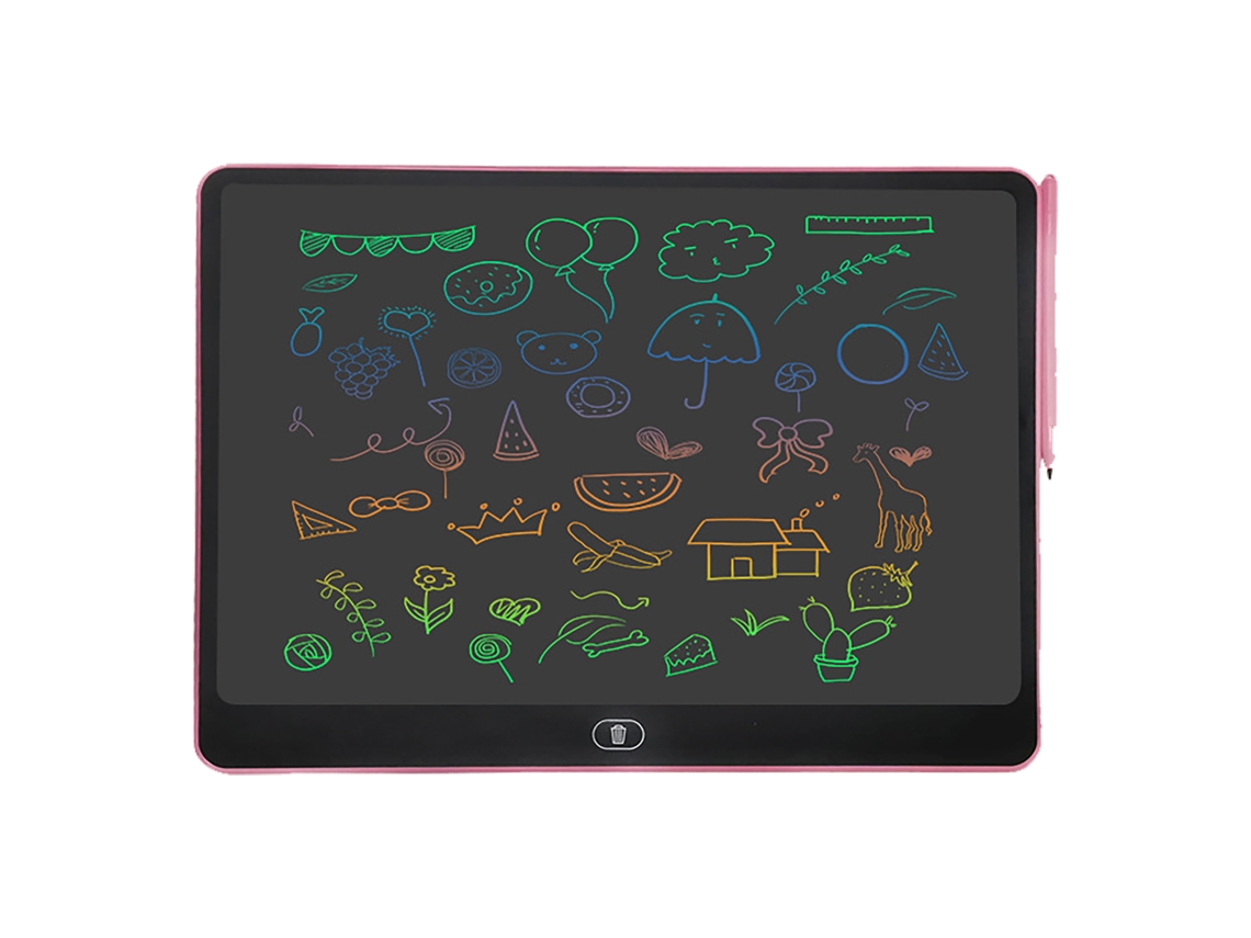 Prancheta eletrônica LCD de 16 polegadas, colorida para viagens ao ar livre, rosa claro, Slowmoose