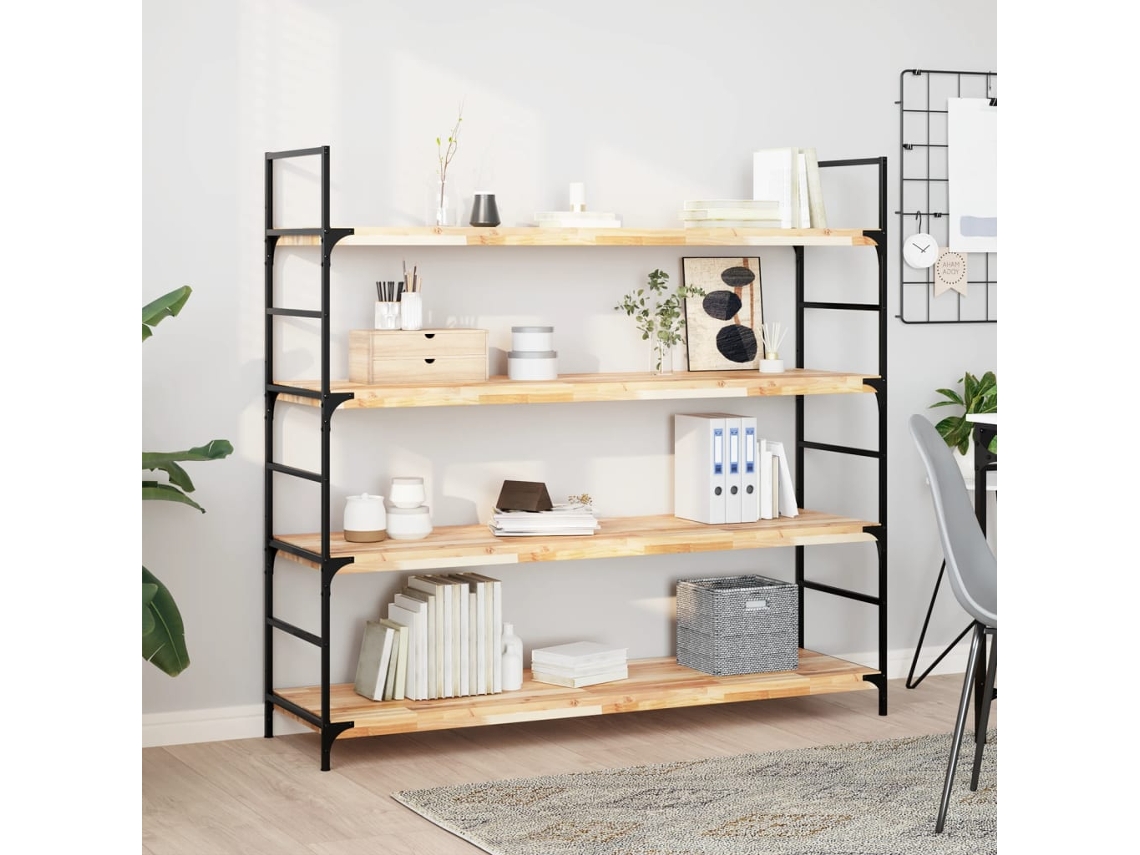 3 Pcs Estante Parede | Prateleira De Parede | Estante Flutuante 140x40x4 Cm Acácia Maciça Não Tratada