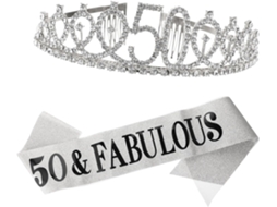 Conjunto De 2 Tiaras Coroa De Cristal Com 50 Tiras Para Aniversário, Casamento E Festa - Faixa De Cabelo Feliz