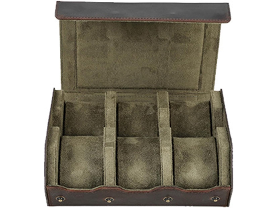 Estojo Portátil Para Relógios Com 6 Compartimentos, Elegante Caixa Para Guardar Joias, Ideal Para Viajantes