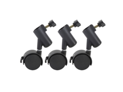 3 Peças De Rodas Para Suporte De Luz Com Freio 16mm Giratório 360° Silencioso Fácil Instalação Para Fotografia Em Direto