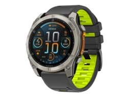 Bracelete Para Garmin (26mm) - Silicone - Liberação Rápida - Duas Cores Preto Lima