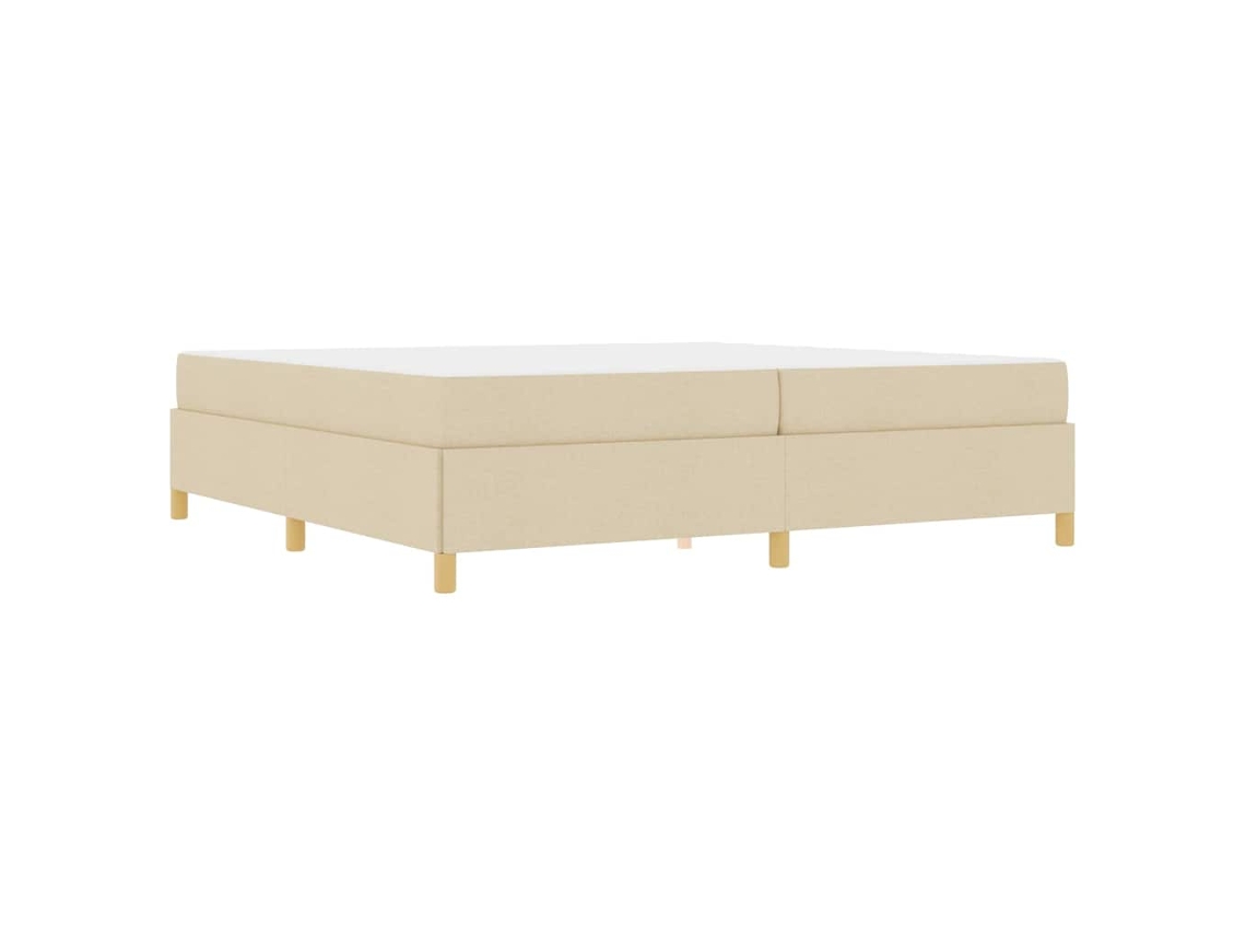 Conjunto 1 Estrutura Da Cama Vidaxl Creme Tecido (200 X 200 Cm)