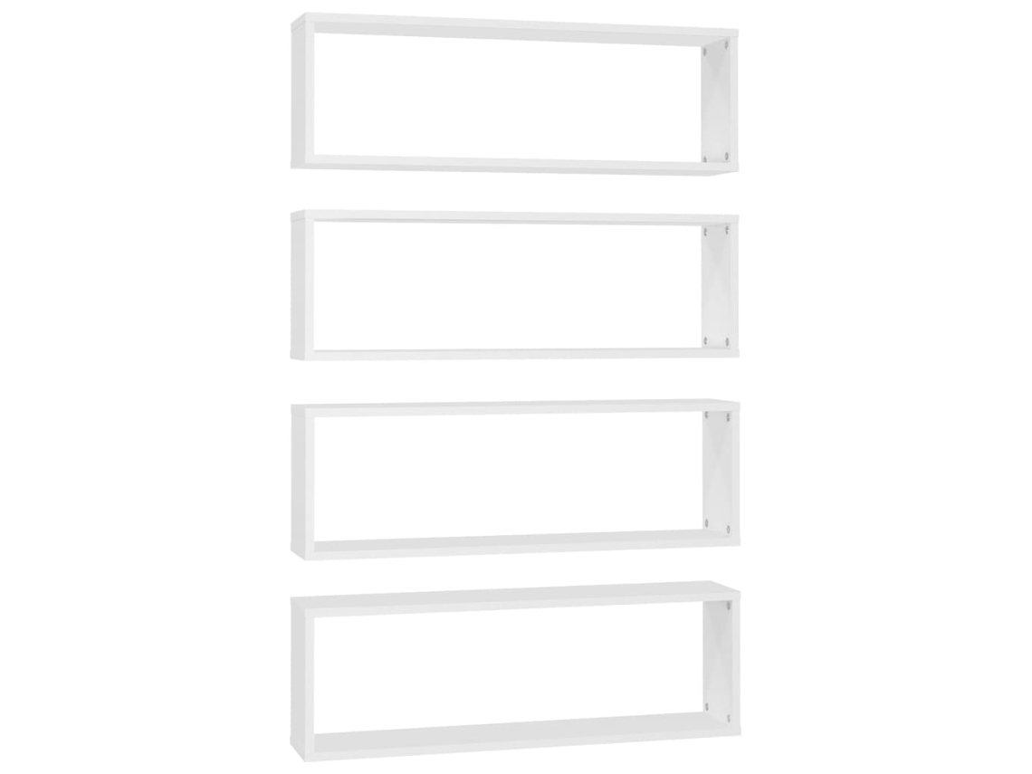 Wall Shelf, Wall Shelves Vidaxl Branco Madeira Processada (80 X 15 X 26.5 Cm)