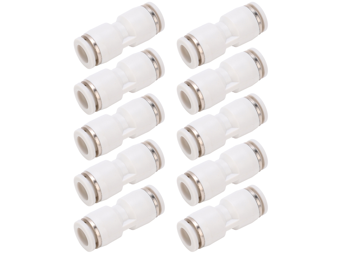 Conectores Push-in Laxiscreed, Adaptador Pneumático, Mangueira De Ar Branca Pu-8, Jogo Com 10 Peças