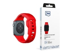 Pulseira De Relógio De Silicone 3mk Preta | Vermelha Para Apple Watch 38 | 40 | 41 Mm Vayotoy