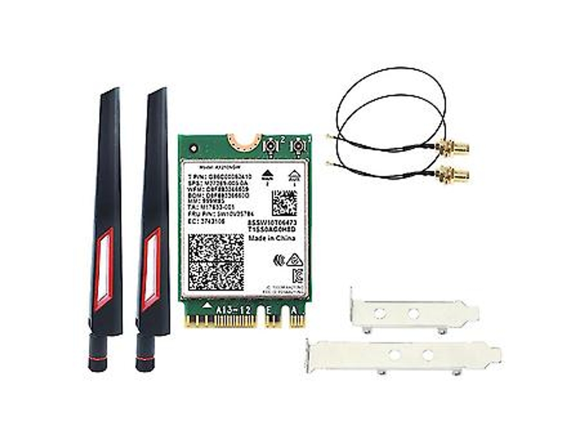 Kit De Placa Sem Fio Wi Fi 6e 2400mbps Bluetooth 5.2 Com Antena De 10dbi Slowmoose
