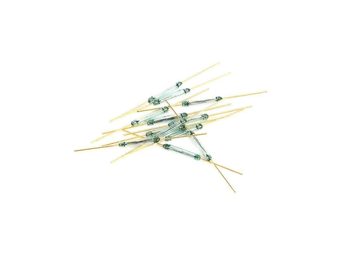 10 Interruptores, 1, 75x 9, 5mm, Vidro Verde, Contato Normalmente Aberto Para Sensores, 100% Não
