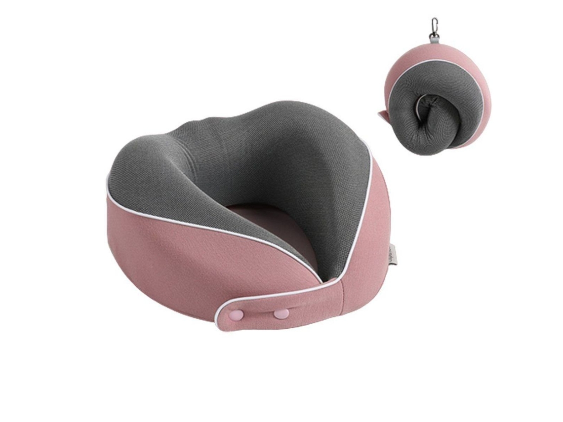 Travesseiro De Viagem Em Espuma Viscoelástica, Com Função Suporte Ergonômico, Ideal Para Viagens. Aquaforge