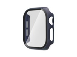 Capa para Apple Watch Series 10 46 mm com Protetor de Tela de Vidro Temperado Azul Meia Noite XIAOMOYU
