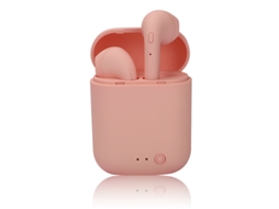 Fones de Ouvido Esportivos Sem Fio Bluetooth Estilo Macaron, Intra auriculares, Bluetooth 5.0 MDUG (rosa)
