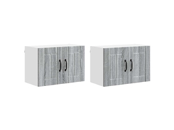 Conjunto de 2 armários de parede para cozinha com porta Cinza Sonoma MAISON EXCLUSIVE