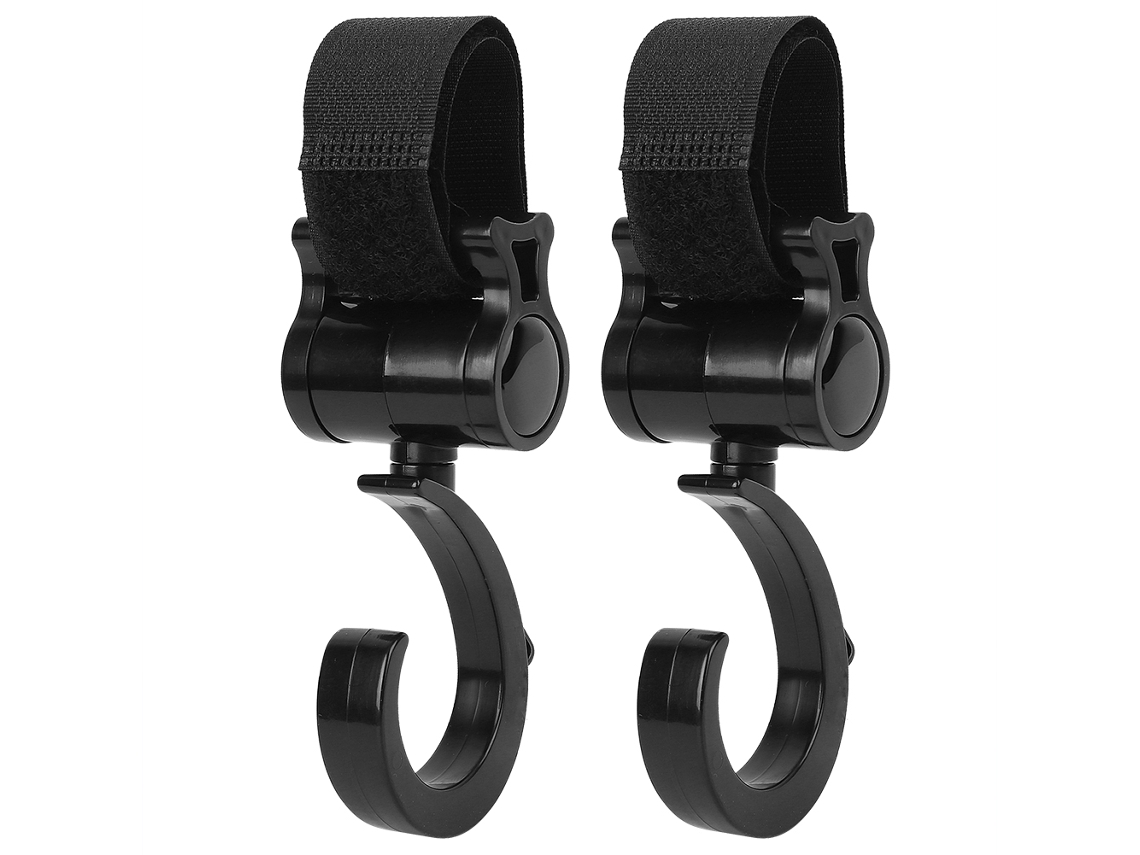 Primerox gancho Giratório Multifuncional para Carrinho de Bebê Acessório Universal 2pcs