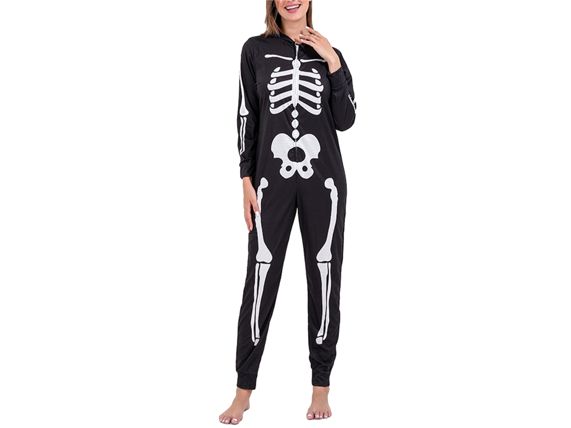 Conjunto De Pijama Halloween Para Crianças Laxiscreed Com Estampa De Caveira E Osso 3t