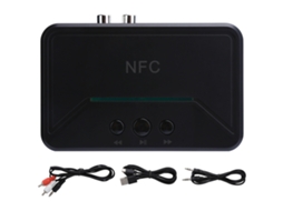 Aetheria receptor Bluetooth 5.0 Hifi com Nfc, Adaptador de Áudio Sem Fio 3.5mm Aux, Portátil