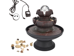 Fonte de Água de Mesa Led Elegante, Silenciosa e Resistente para Interior com Plugues Au LAXISCREED