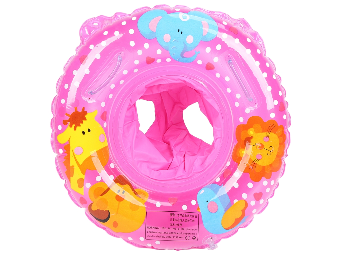 Primerox anel de Natação Inflável com Assento para Bebê 6 36 Meses Padrão Animal Cartoon Vermelho Rosa