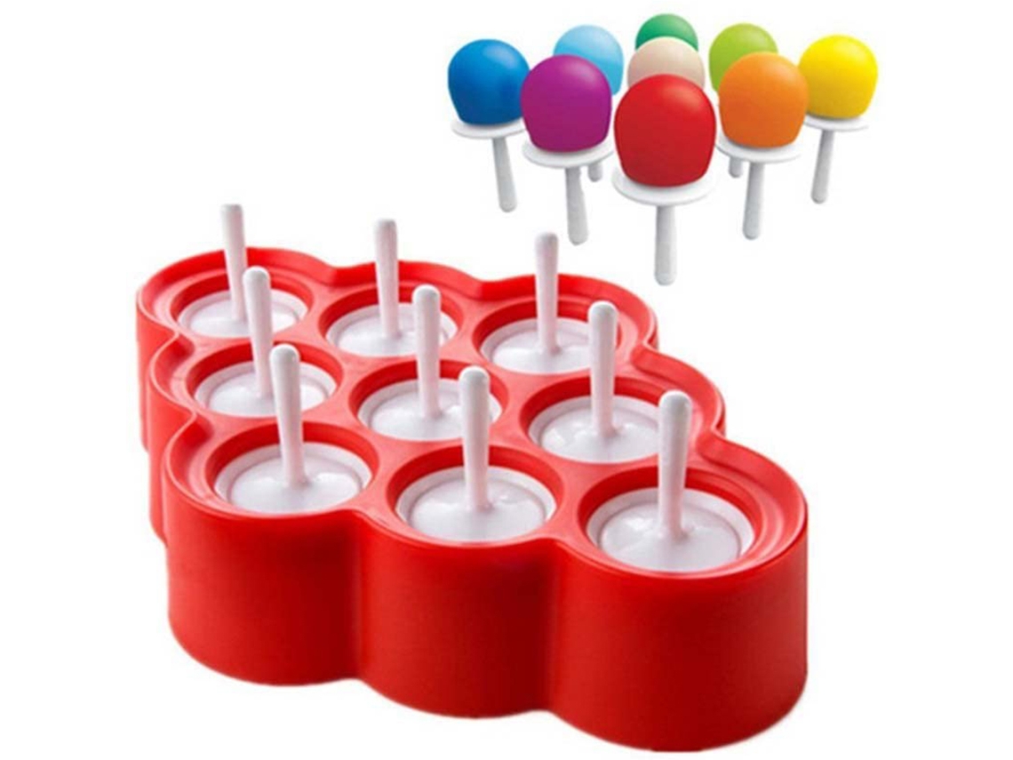Mini Moldes para Picolé 9 de em Miniatura com Palitos e Protetores Contra Gotejamento Silicone Livre Bpa Liberação Fácil UISAVE
