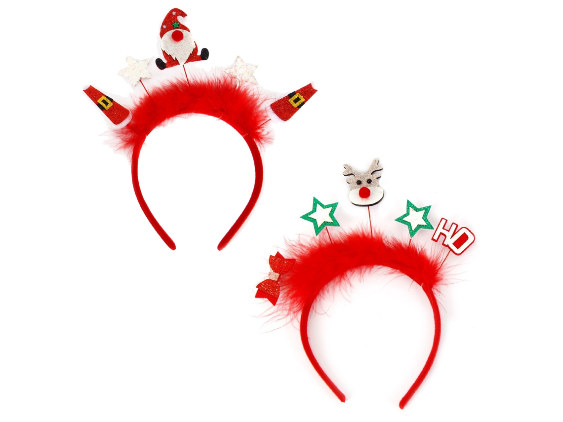 Laxiscreed Conjunto De 2 Elásticos De Natal Com Estrelas E Rena Para Crianças