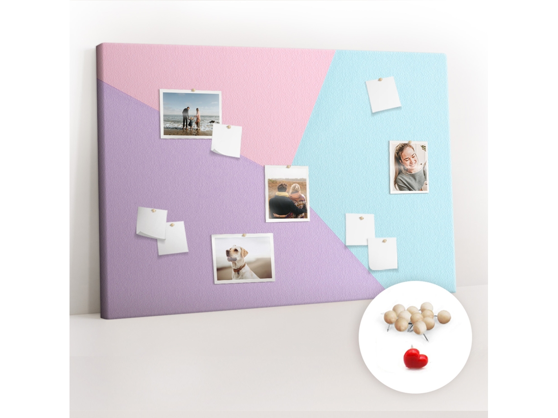 Painel De Cortiça Para Parede Padrão Em Tons Pastel Para O Corredor Espelharte (120x80 Cm)