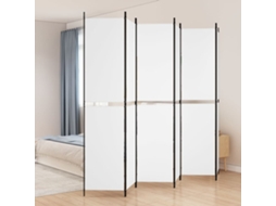 Vidaxl Divisória/biombo Com 6 Painéis 300x220 Cm Tecido Branco