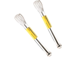 Pinças Para Alimentos Jojofuny, Utensílios Multifuncionais, Conjunto De 2, Aço Inoxidável Prateado, Resistentes Ao Calor