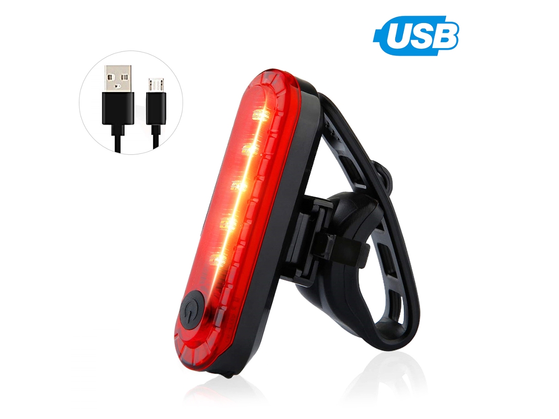 Lanterna Traseira Para Bicicleta Usb Recarregável Ultra Brilhante Led Vermelha Mtb Ipx5