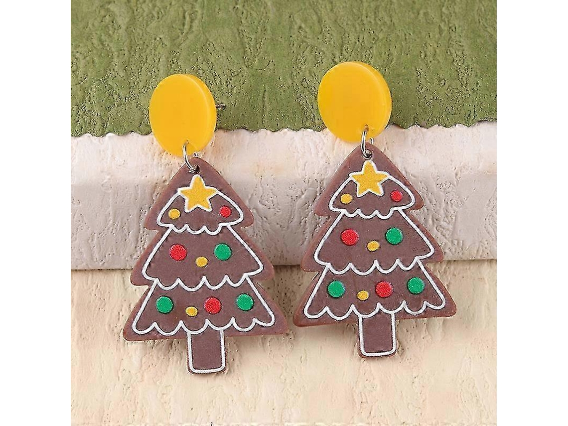Brincos De Acrílico De Árvore De Natal, Estilo Coreano