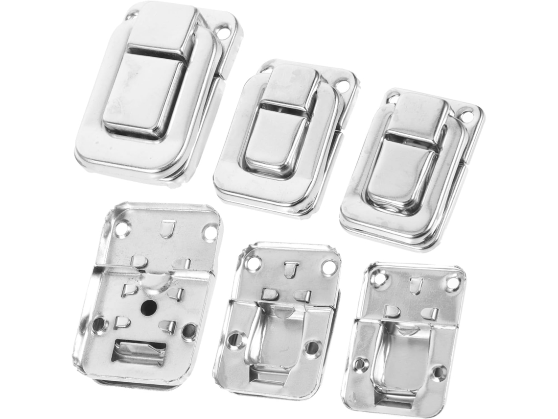 Conjunto De 6 Peças Cadeados Transparentes Para Malas, Com Trava, Fecho Para Bagagem, Dobradiça Com Trava, Acessório De