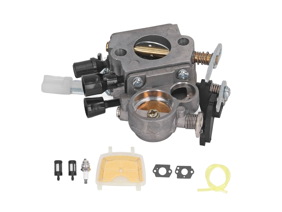 Kit De Carburador, Vela, Filtro De Espuma Y Piezas Para Motosserra Stihl Ms171 Ms181 Ms201 Ms211