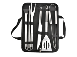 Conjunto De Ferramentas Para Churrasco Profissional De Aço Inoxidável, Acessórios Para Grelha Com Bolsa Prática Aquaforge (9)