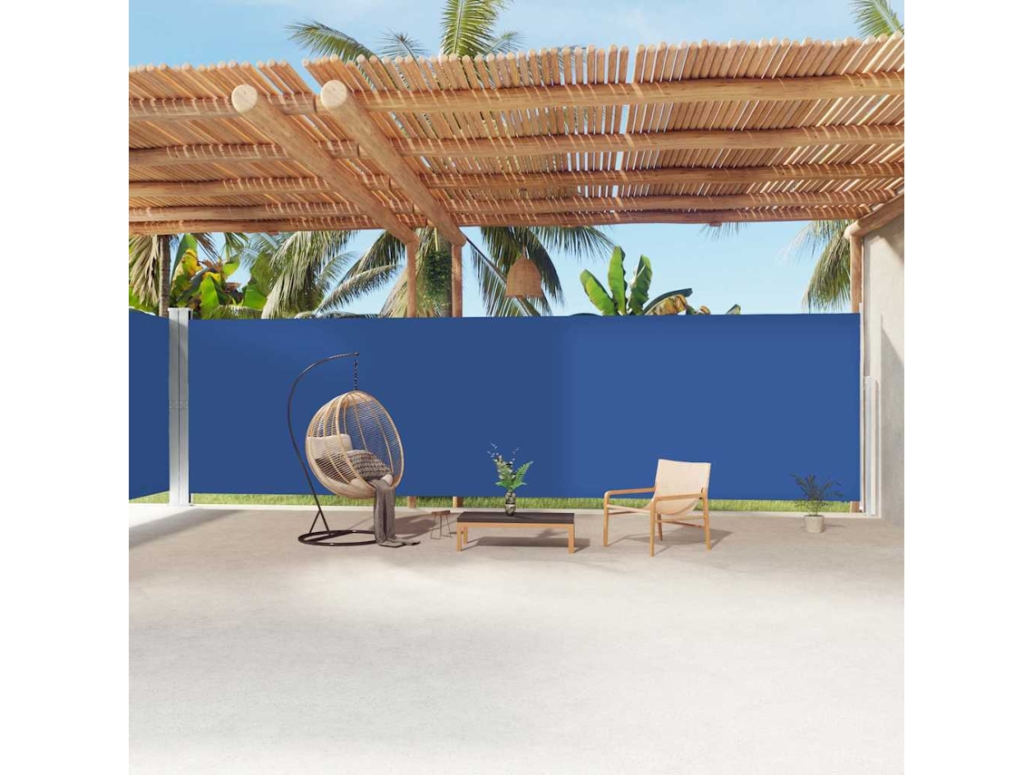Vidaxl Toldo Lateral Retrátil 220x1200 Cm Azul
