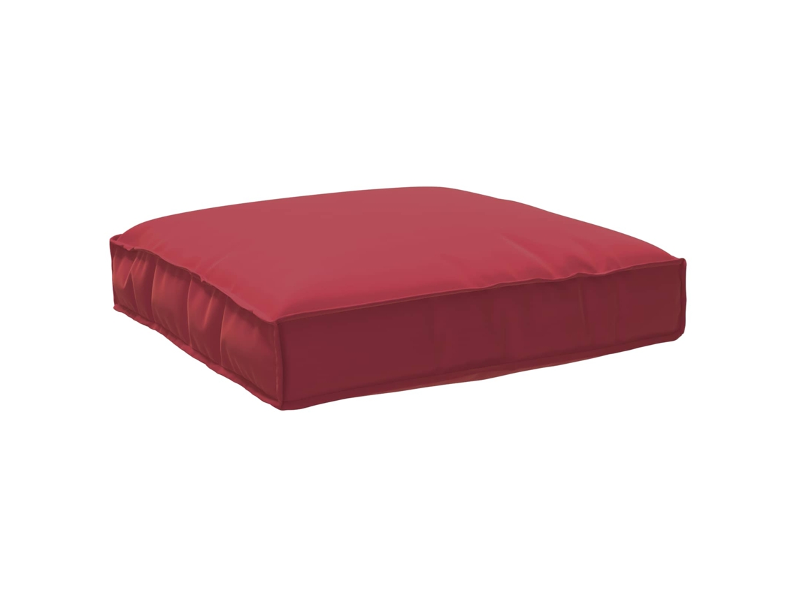 Vidaxl Almofada Tecido Oxford Vinho Vermelho 80 X 80 X 12 Cm