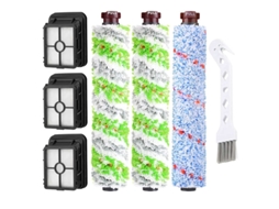 Rolo de escova multisuperfície 1868 para modelos de vácuo bissell 1868 crosswave 1608683, 160-8683, 1608684, 2 peças de escovas para animais