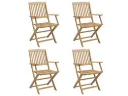 Folding Chair, Folding Chairs Vidaxl Marrom Madeira De Acácia (n/a)