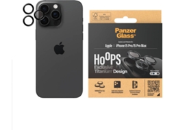 Protetor de Câmara PANZERGLASS Hoops iPhone 15 Pro/15 Pro Max (Preto)