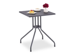 Mesa De Jardim Em Visual De Rattan Cinza B2x