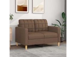 Vidaxl Sofá De 2 Lugares Tecido 120 Cm Castanho