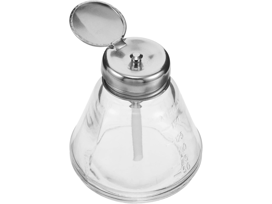 Frasco Com Bomba Dosadora Portátil E Prática Para Remover Esmalte De Unhas.