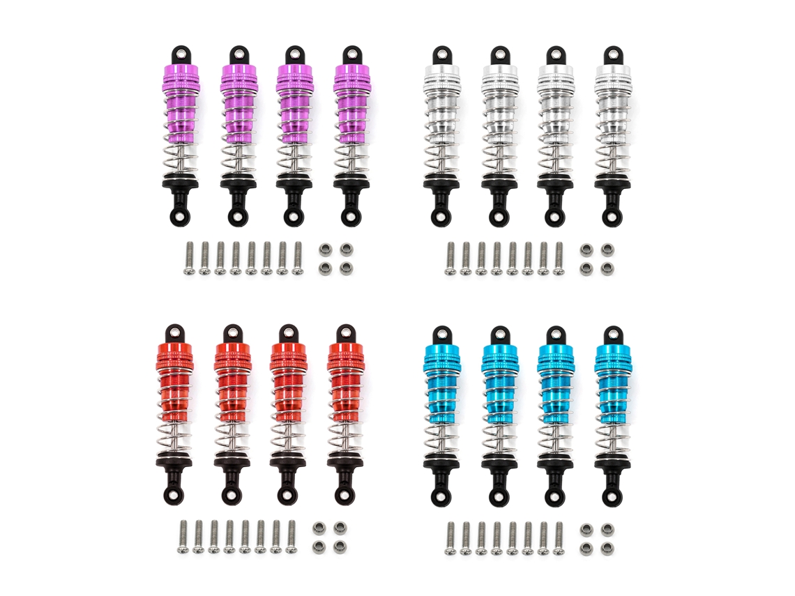 4pcs Amortecedor De Liga De Alumínio Para Carro Rc Wltoys 1/14 144001 Peças De Upgrade Acessórios