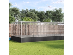 Vidaxl Aviário Com Extensão 932x307x212 Cm Aço Prateado