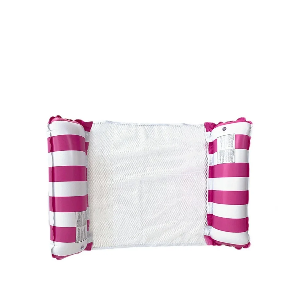 (rosa) Cadeira De Descanso Inflável Dobrável, Perfeita Para Festas Na Piscina E Para Relaxar Na Praia, Com Encosto Em Tela.