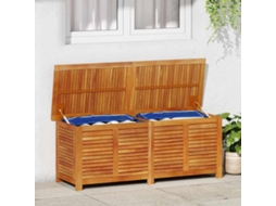 Vidaxl Caixa Arrumação Jardim C/ Veneziana 150x50x56 Cm Acácia Maciça