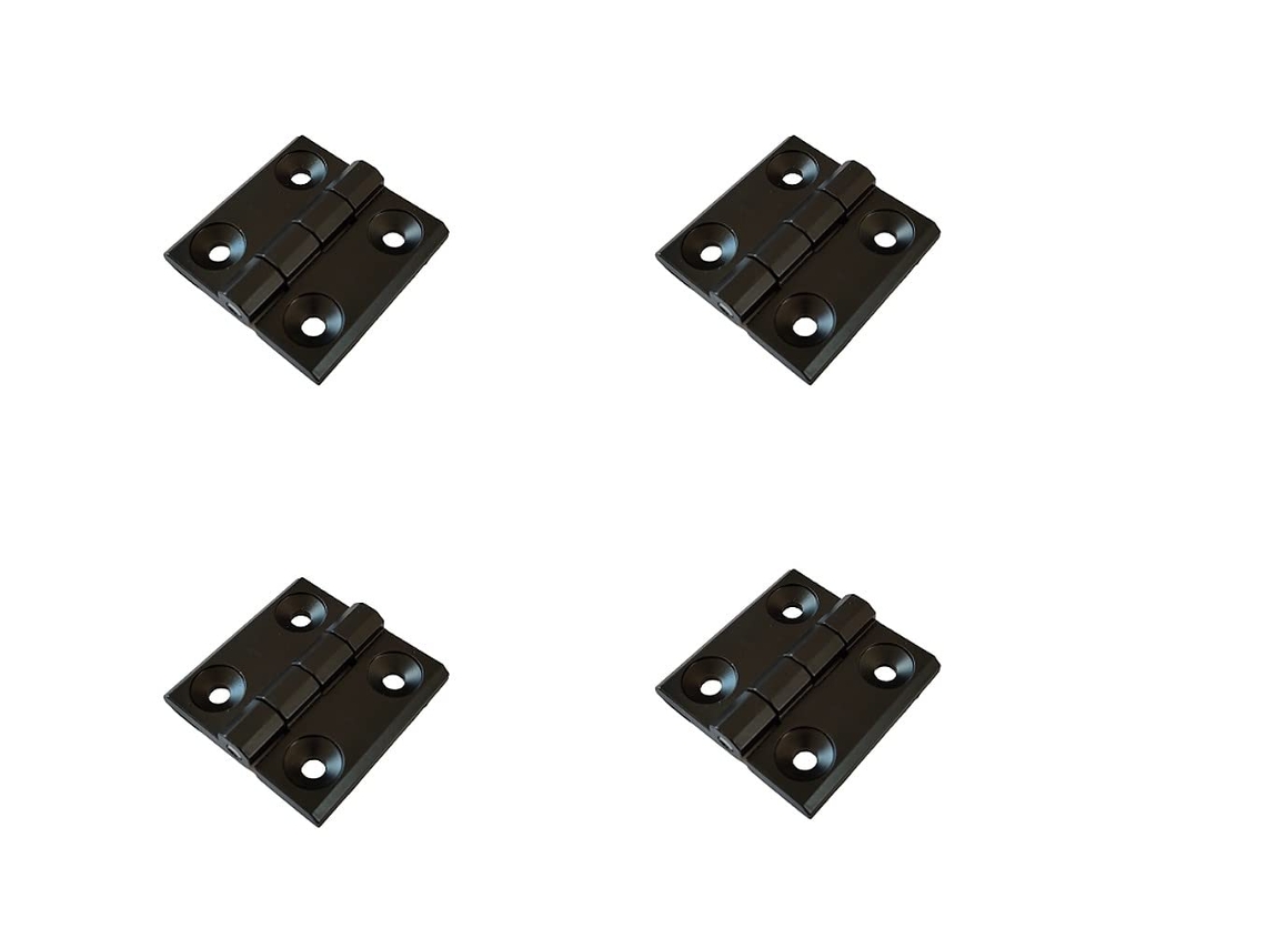 Lote De 4 Dobradiças De Metal 40x40 Mm Para Móveis E Portas Btforus