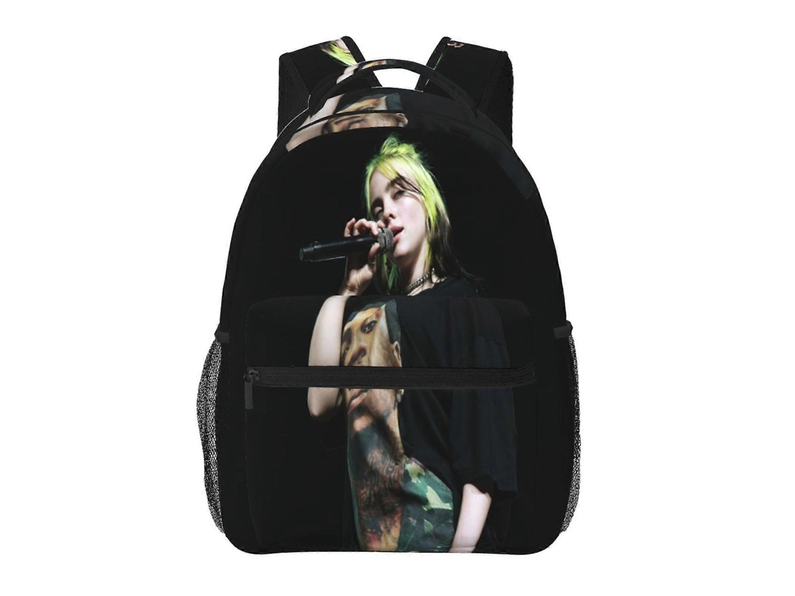 Mochila Billie Eilish T79 Para Estudantes, Resistente E Leve, Impermeável E Com Alça De Ombro Respirável F79